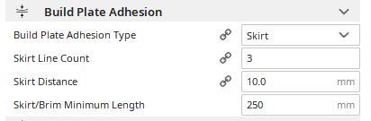 cura skirt settings