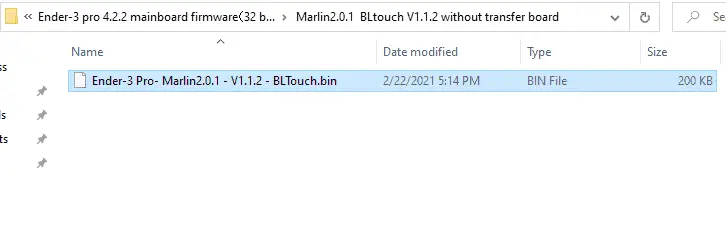 Creality Firmware for BLTouch binary