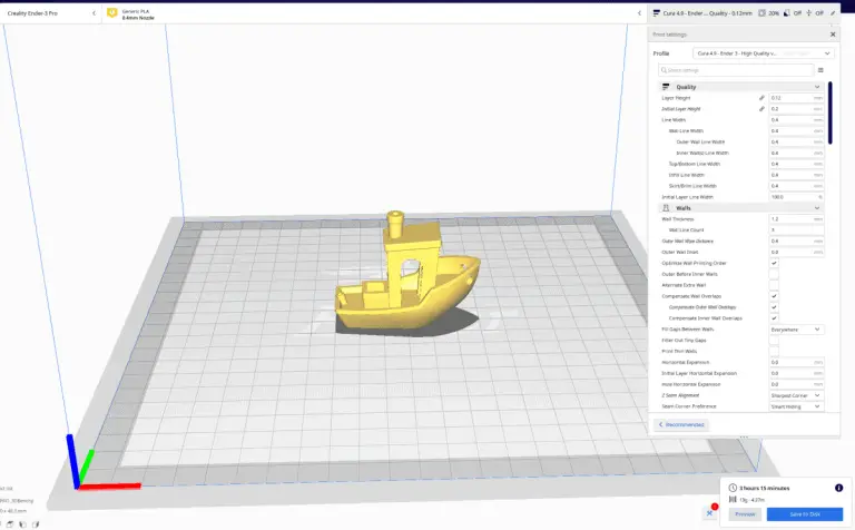 Cura не видит принтер ender 3