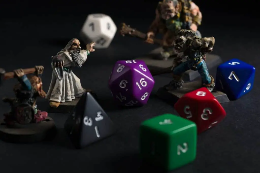 Dungeons and Dragons Figures and Dice