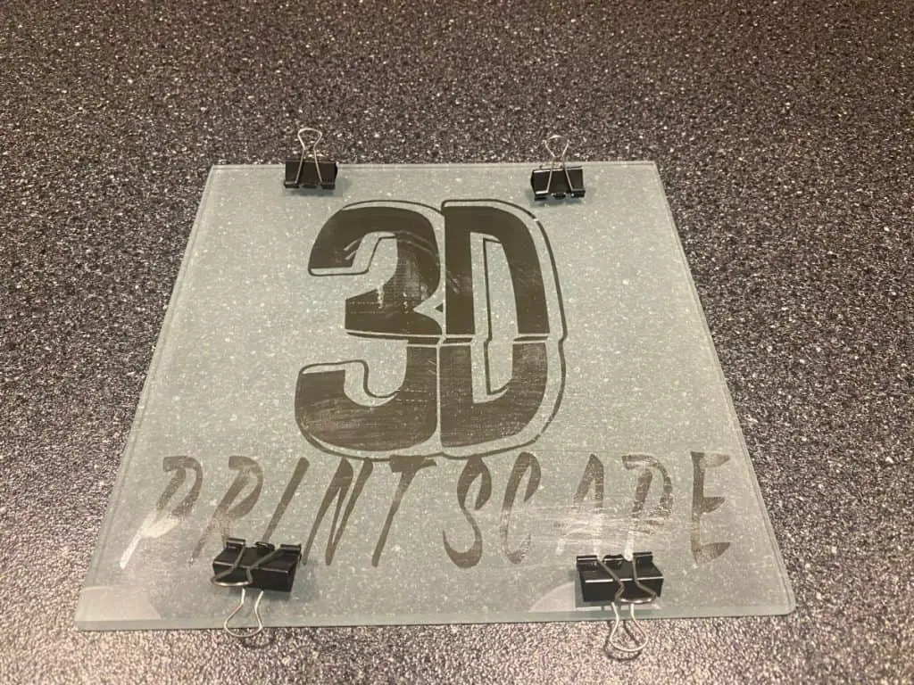 gorilla glass build plate 3d printscape with clips